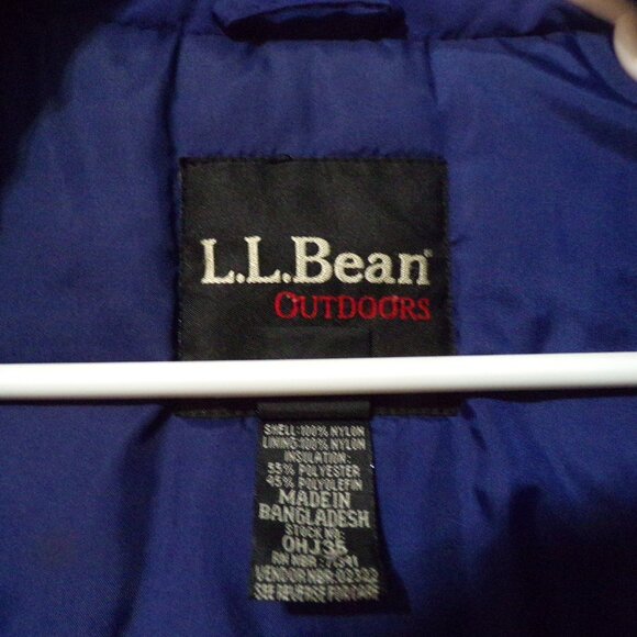 L.L. Bean Nylon Navy & Red Jacket Coat Regular XL - Picture 3 of 6